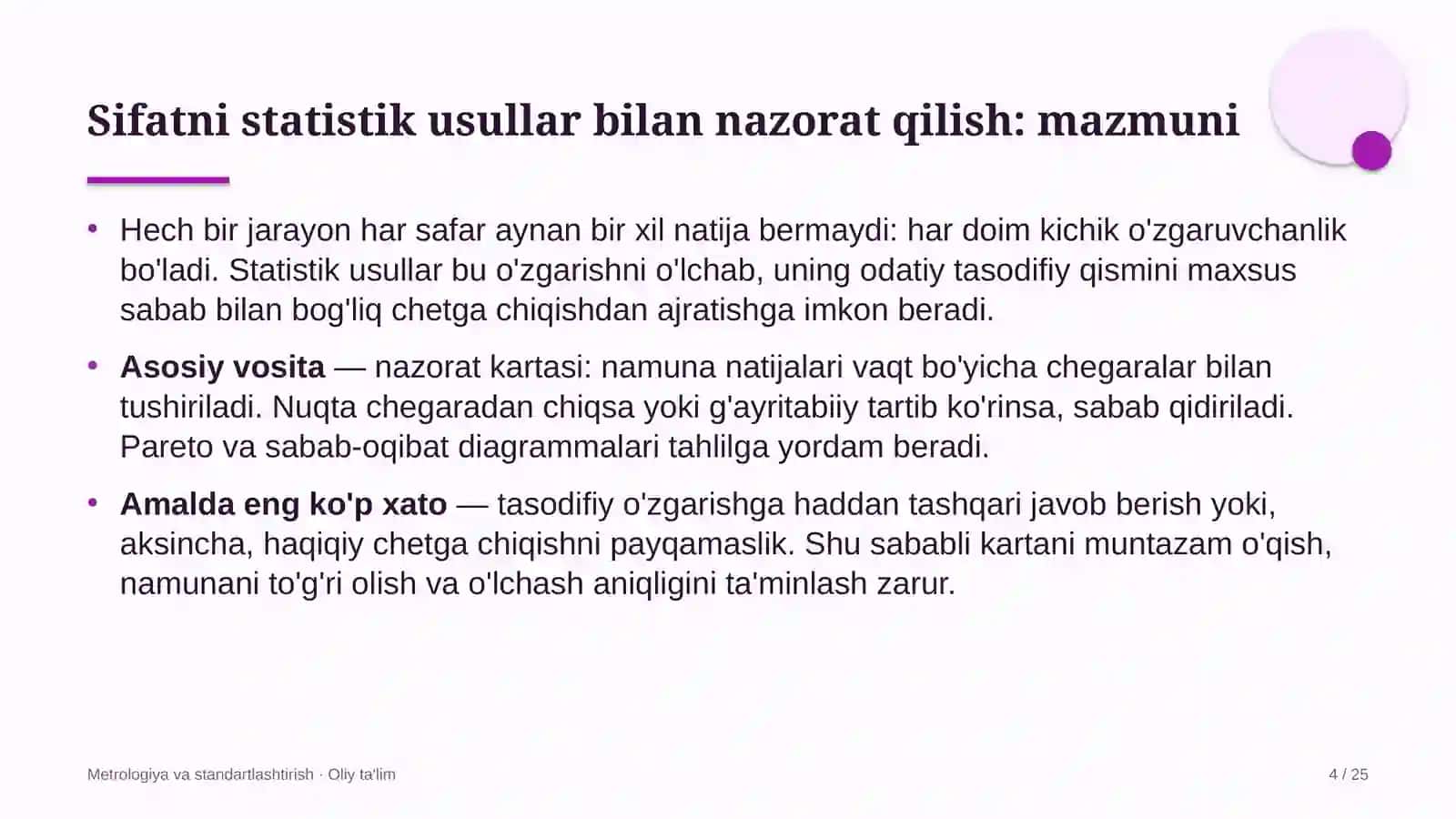 davlat universitetlarida sifatni statistik usullar bilan nazorat qilish 5198 4