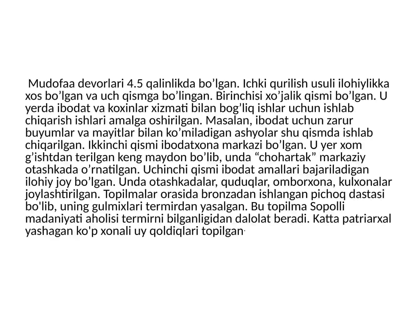 Jarqoʻtonning Arxeologik Yodgorligi 4