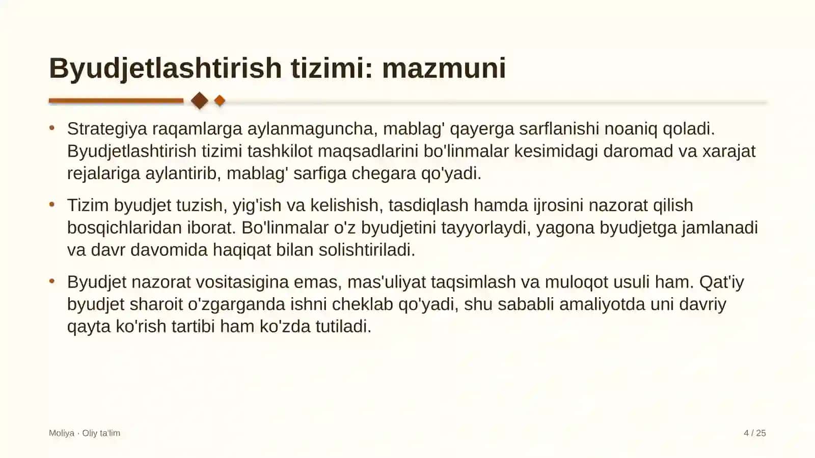 Tog' turizmida budjetlashtirish tizimi 4