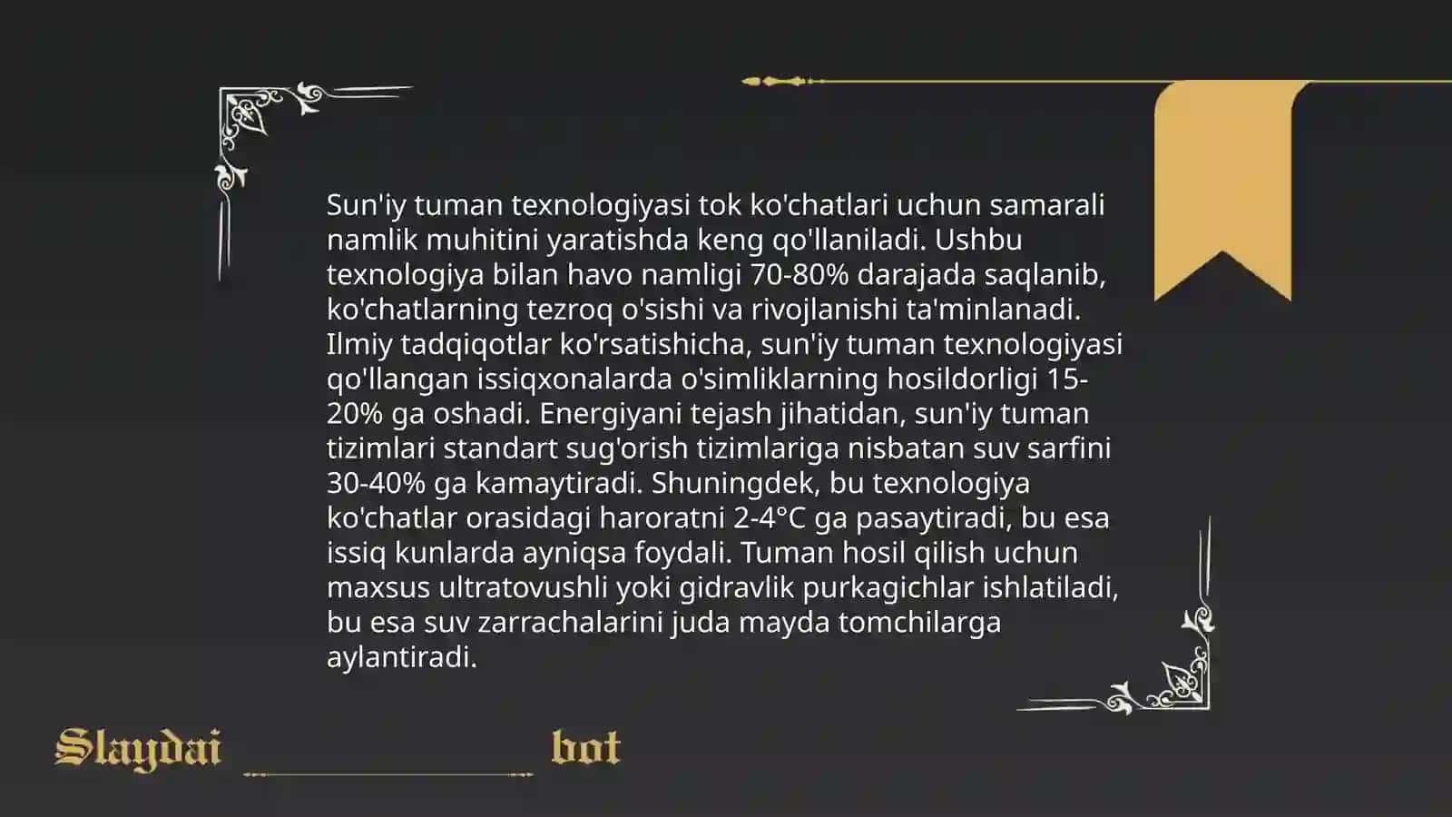 Tok o'simligi ko'chatlarini sun'iy tuman hosil qiluvchi qurulmalarda ko'paytirish usullari 4