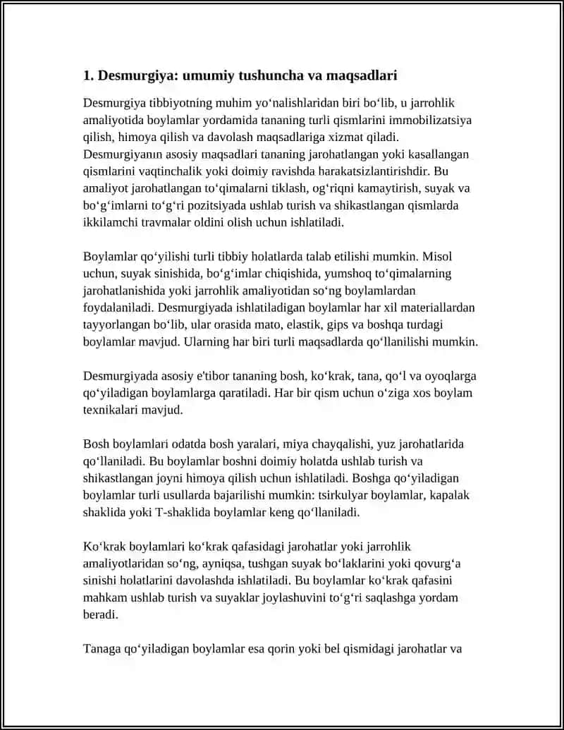 DESMURGIYA: BOYLAMLAR HAQIDA UMUMIY TUSHUNCHA,TASNIFI,BOSH,KOKRAK,TANAGA QOYILADIGAN BOYLAMLAR,QOL VA OYOQLARGA QOYILADIGAN BOYLAMLAR,GIPISLI BOYLAMLAR 4