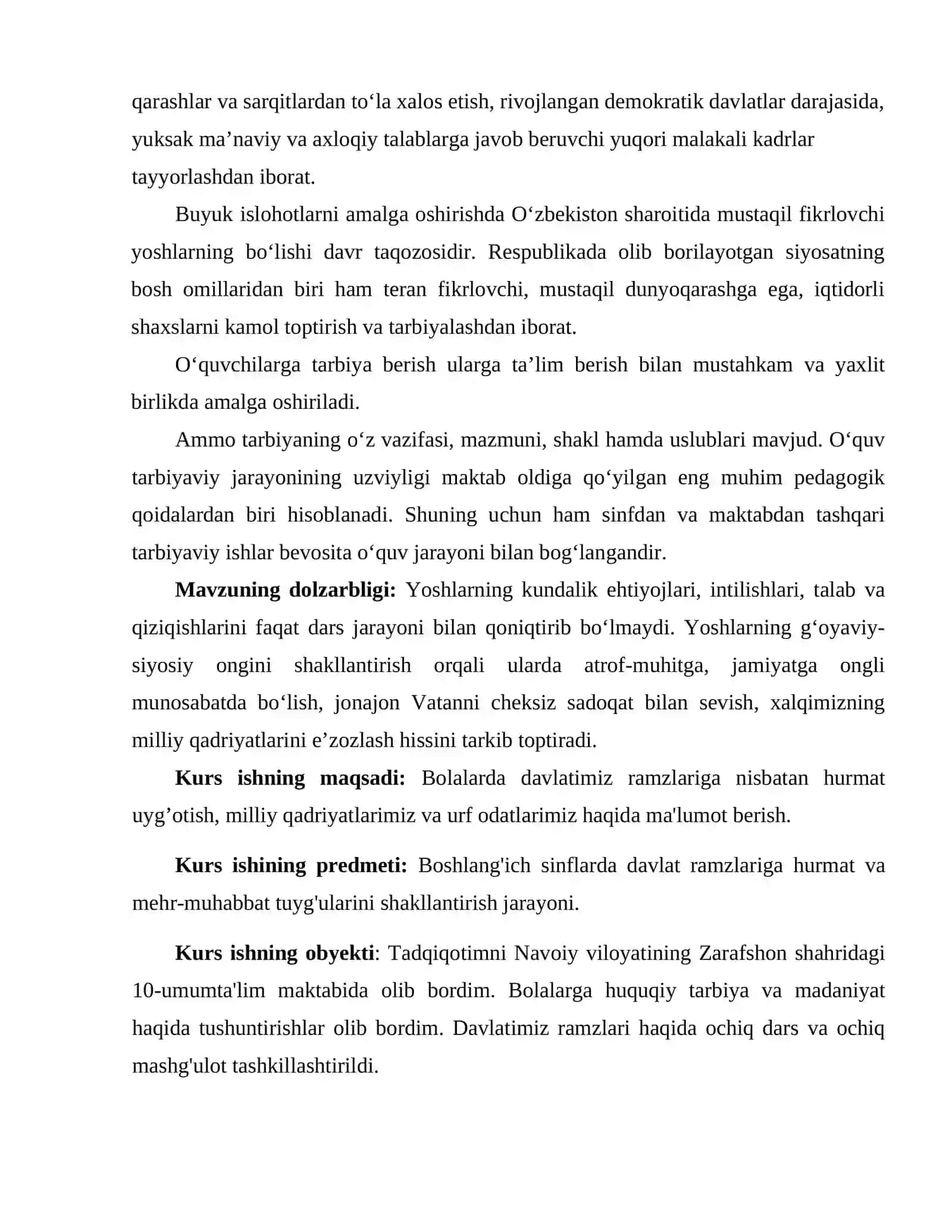 "DAVLAT RAMZLARIGA MEHR UYG`OTISHGA DOIR TADBIRLARNI TASHKIL QILISH ISHLANMA LOYIHASI" 4