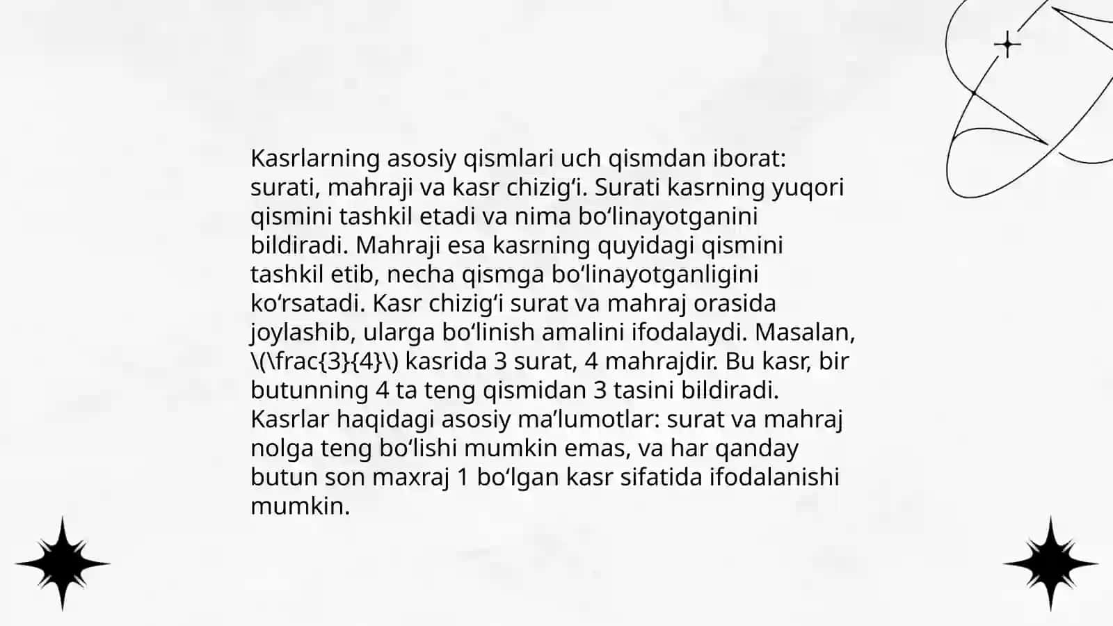Kasrlarni qisqartirish 4