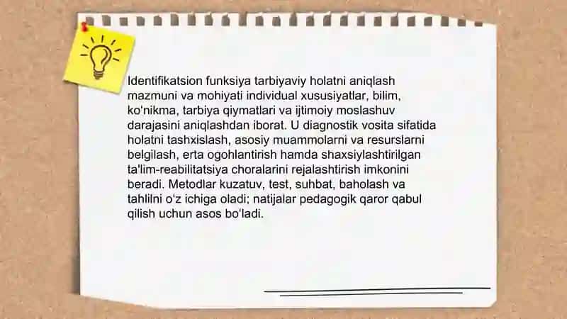 Tarbiyadiagnostikasining funksiyasi 4