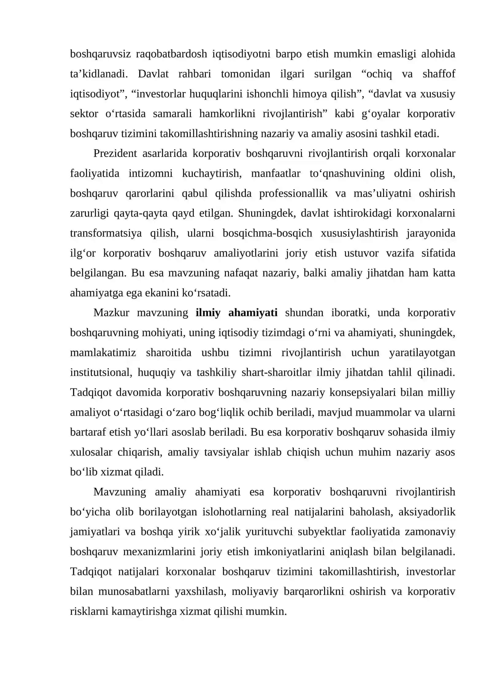 Mamlakatimizda korporativ boshqaruvni rivojlanishi uchun yaratilayotgan shart-sharoitlar 4