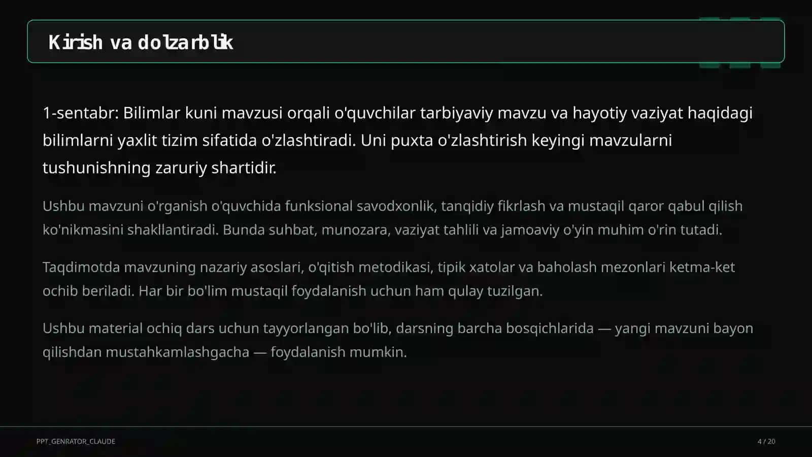 1-sentabr: Bilimlar kuni 4