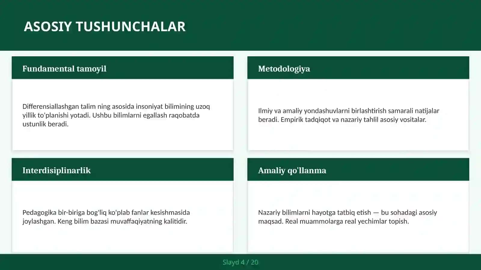 Differensiallashgan talim 4