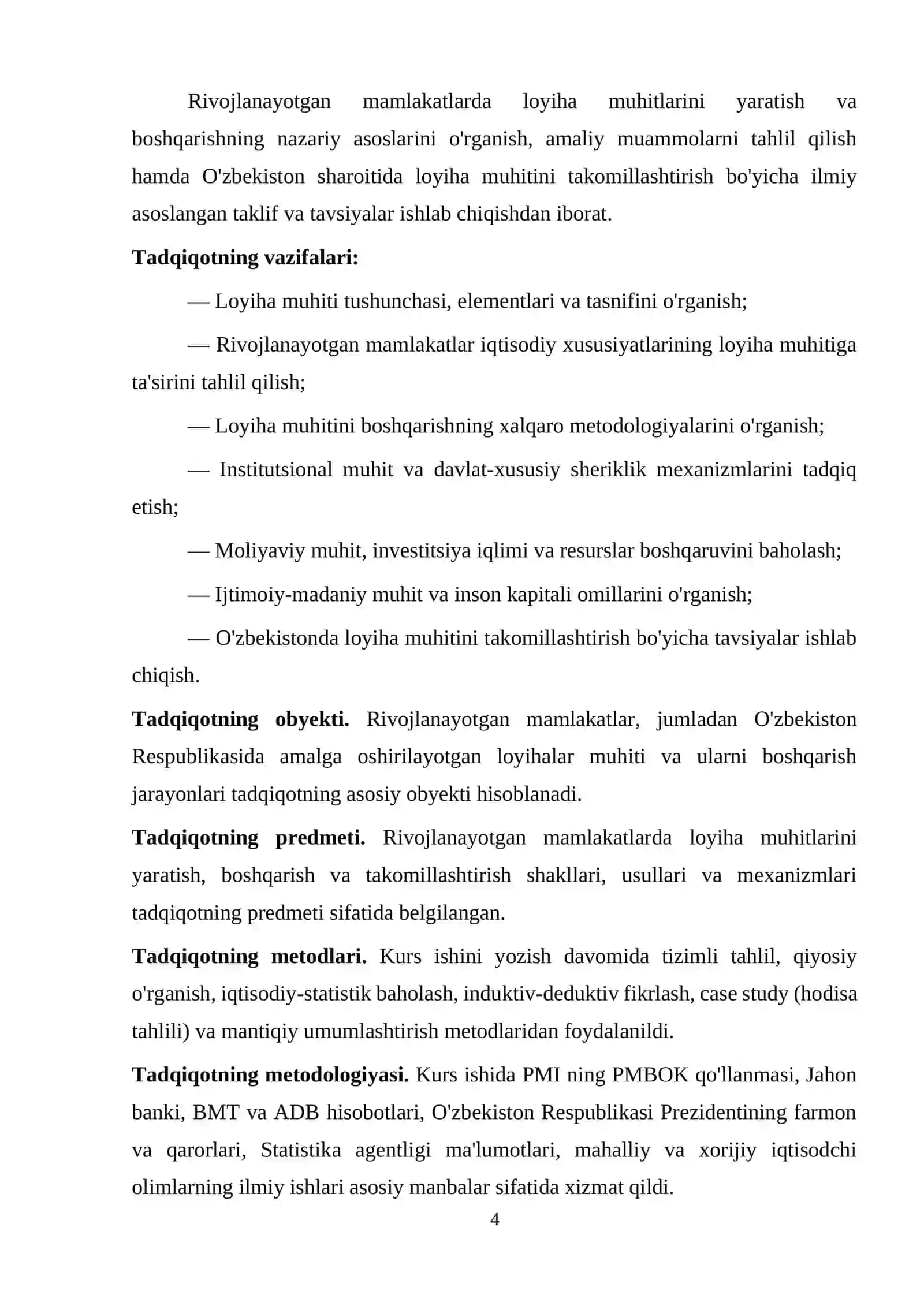 Rivojlanayotgan Mamlakatlarda Loyiha Muhitlarini Yaratishni Boshqarish 4