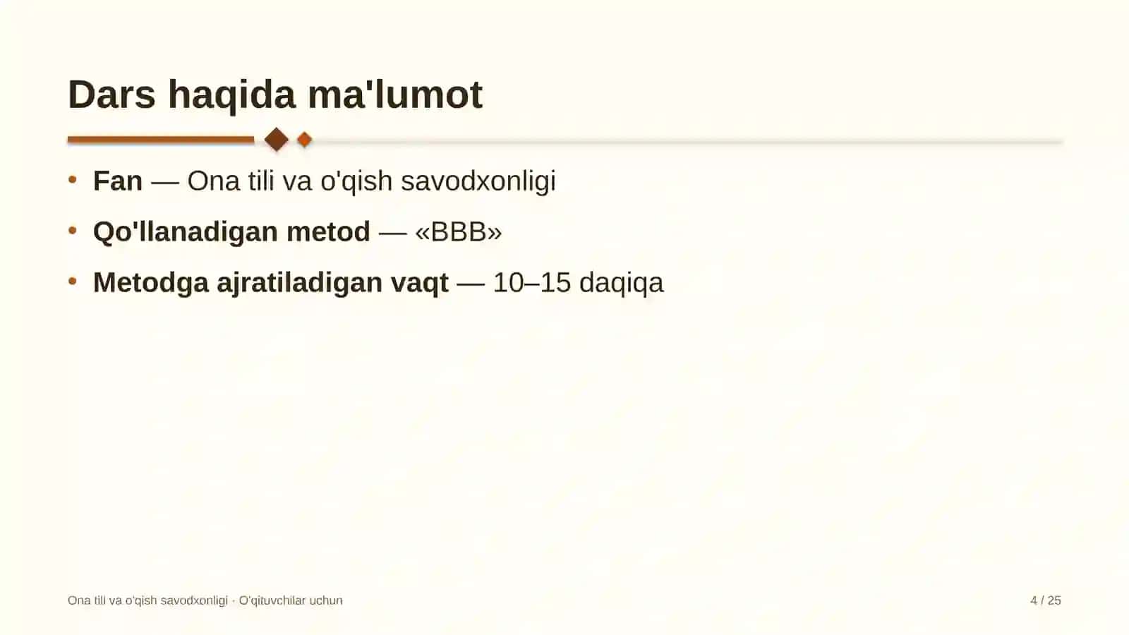 ona tili va o'qish savodxonligi darslarida bbb metodidan foydalanish 2331 4