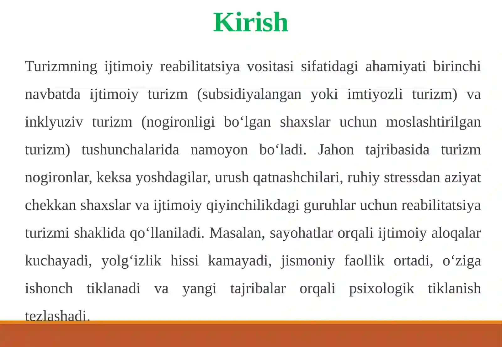 Turizm orqali ijtimoiy reabilitatsiya 4