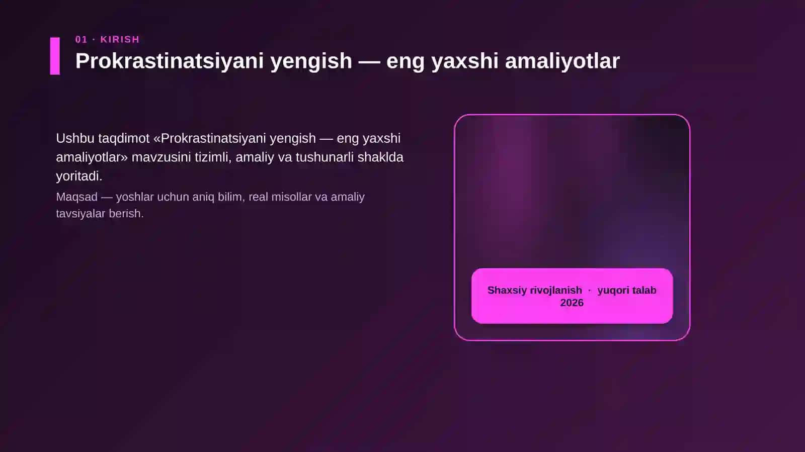 Prokrastinatsiyani yengish — eng yaxshi amaliyotlar 4