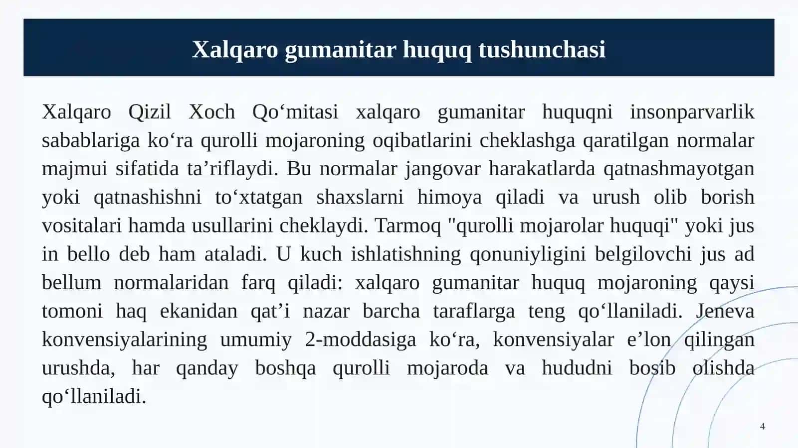 Xalqaro Gumanitar Huquq 4