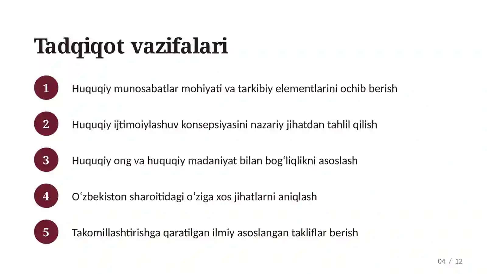 Huquqiy munosabatlar va huquqiy ijtimoiylashuvning oʻzaro aloqasi 4