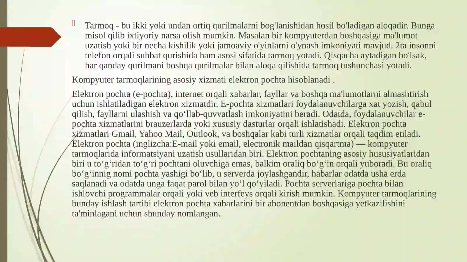 Tarmoq Xizmatlari 4