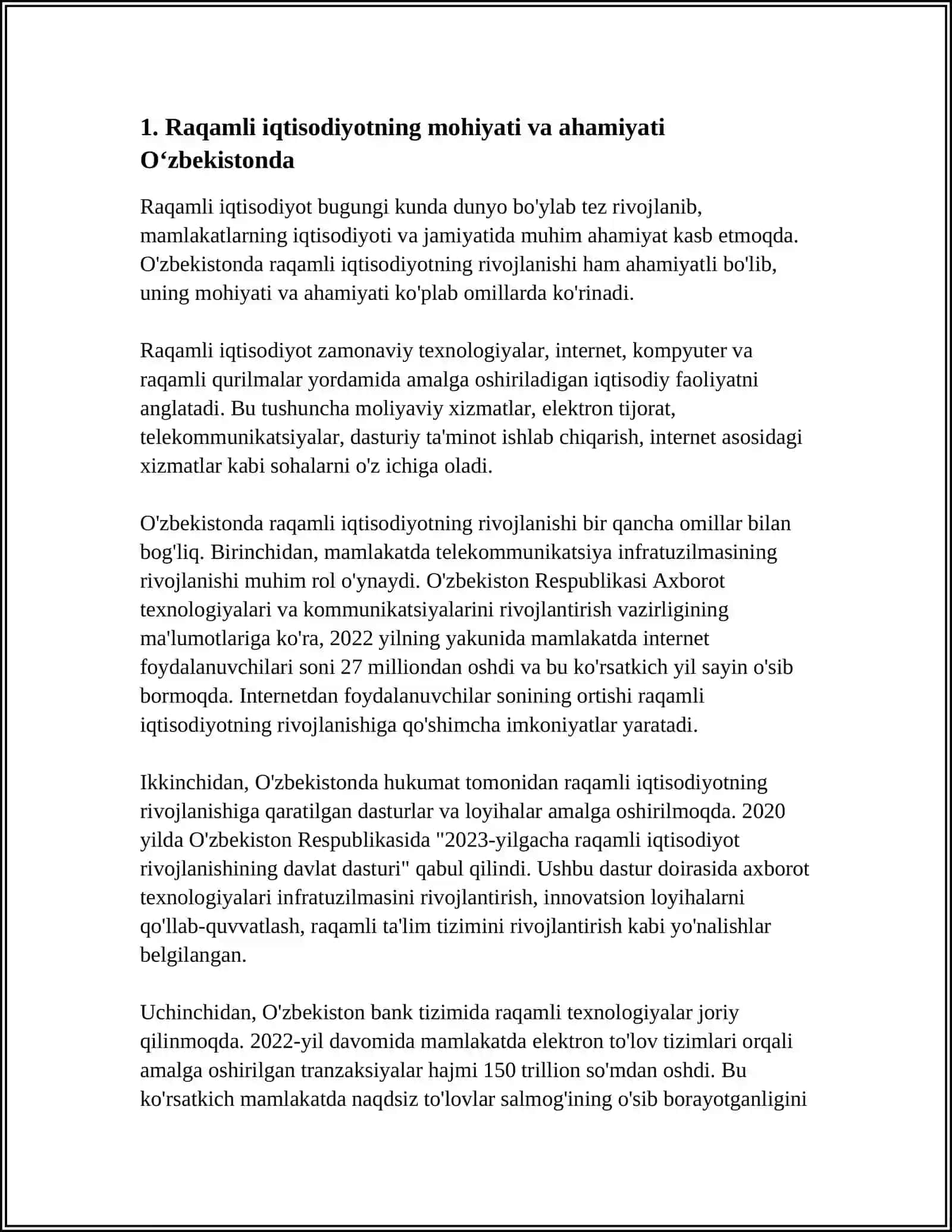 O'zbekistonda Raqamli Iqtisodiyotni Rivojlanishi 4