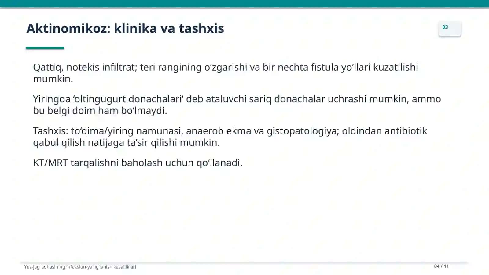 Yuz-jag' sohasining infeksion yallig'lanish kasalliklari 4