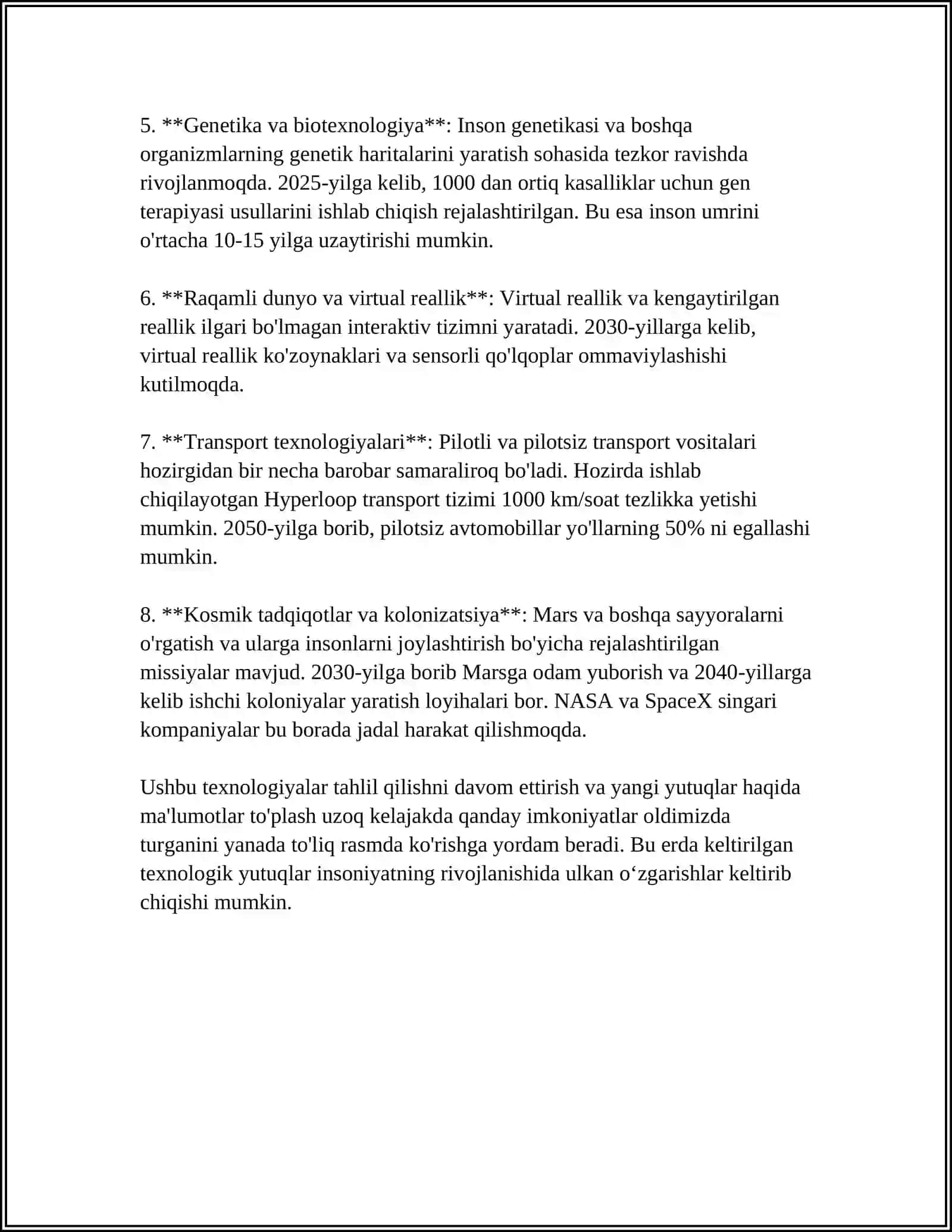 Uzoq kelajakni tasavvur qilish 4