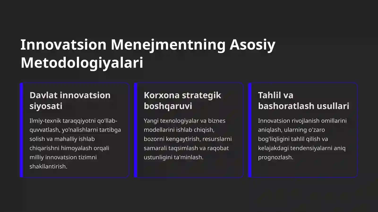 Innovatsion Menejment Metodologiyasi: Raqobatbardoshlikning Kaliti 4