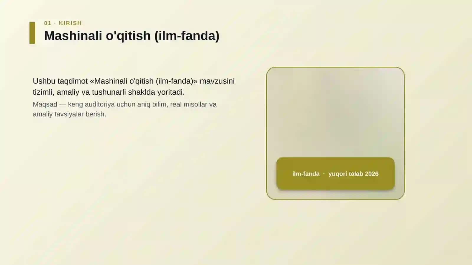 Mashinali o'qitish (ilm-fanda) 4