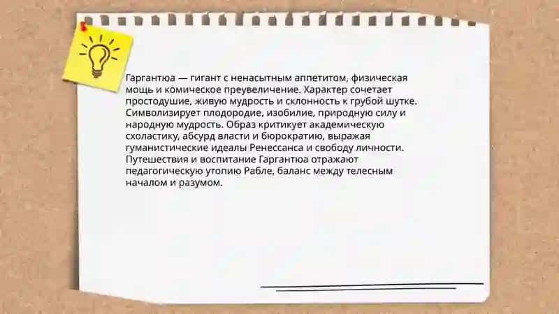Творчество Ф. Рабле "Гаргантюа и Пантагрюэь" 4