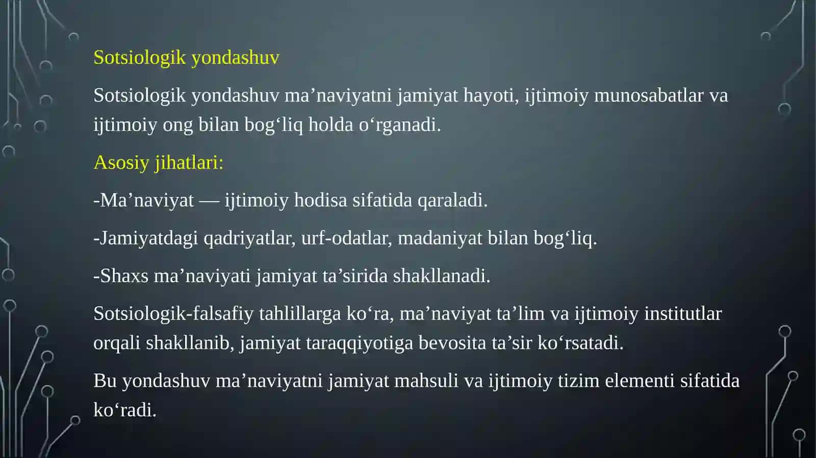 Ma’naviyatga turli yondoshuvlar va tariflarni ilmiy tasnifi (2) 4