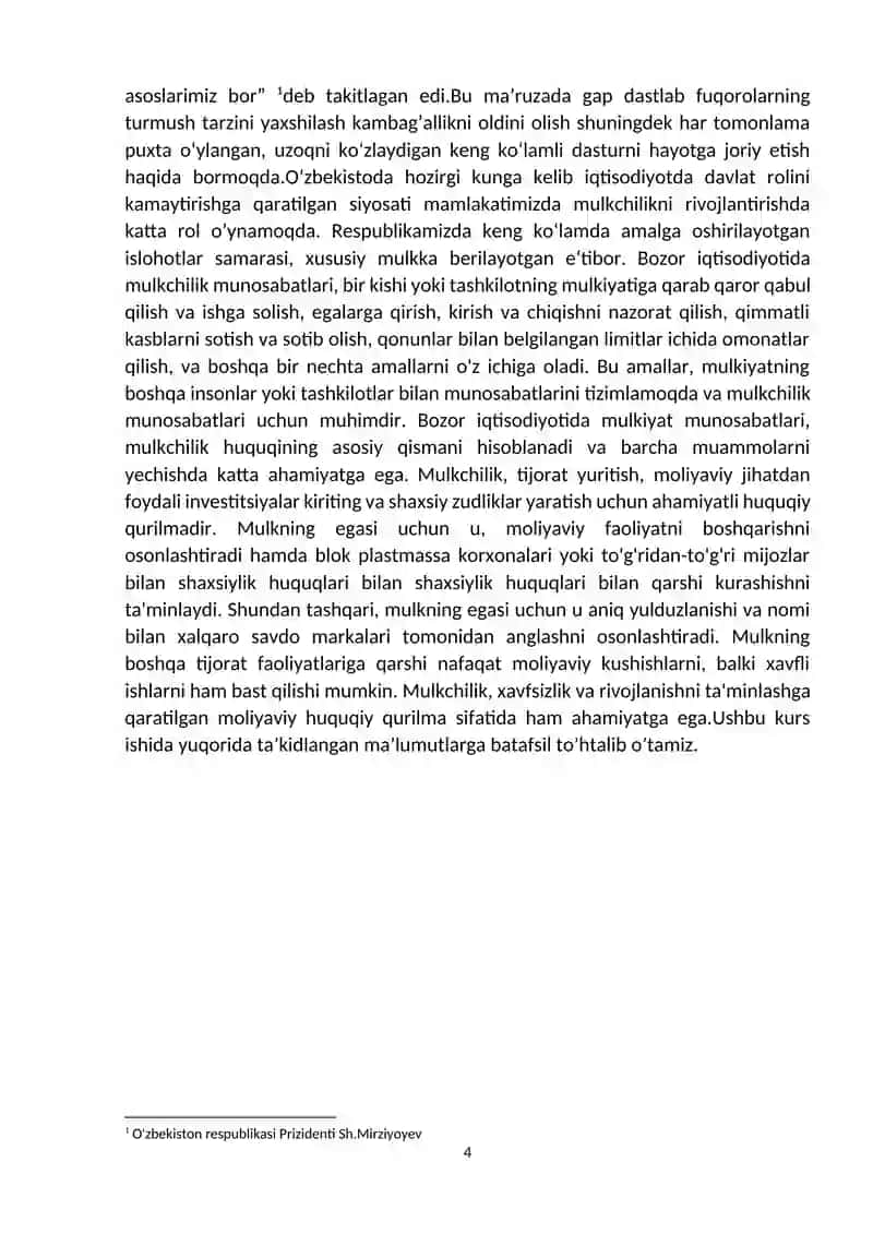 Bozor iqtisodiyotida mulkchilik munosabatlarining iqtisodiy mazmuni 4