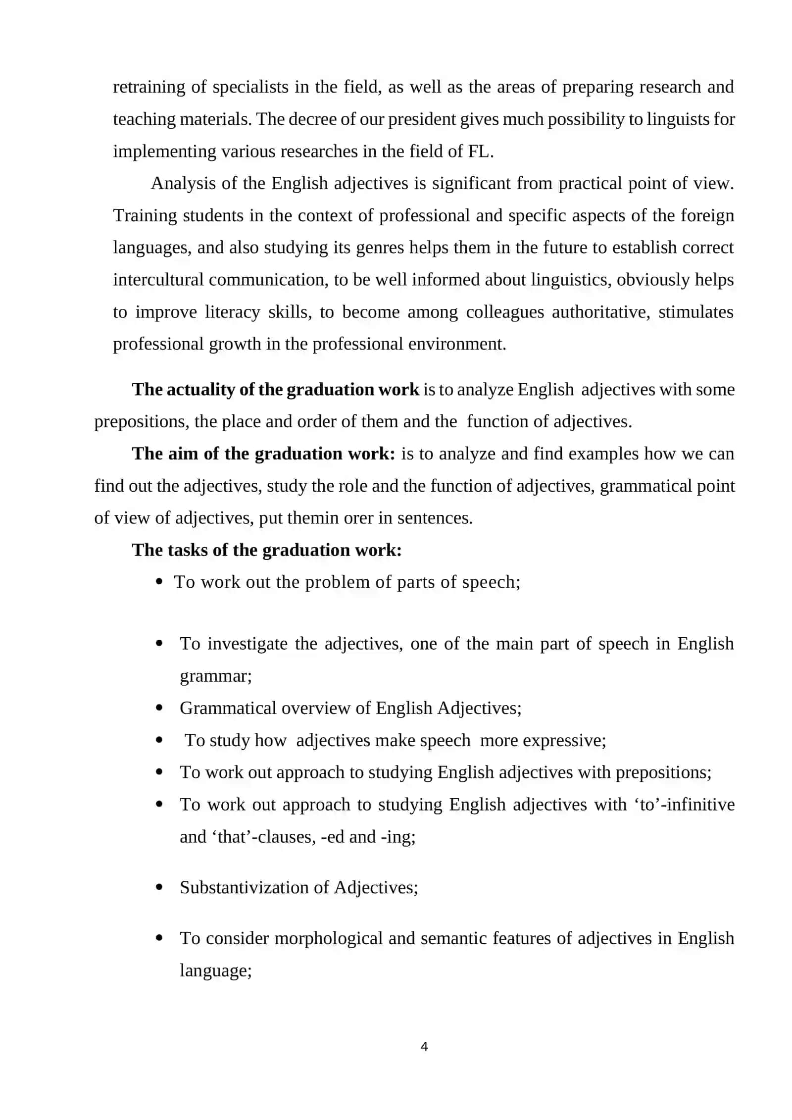 The Function of Adjectives in Modern English 4