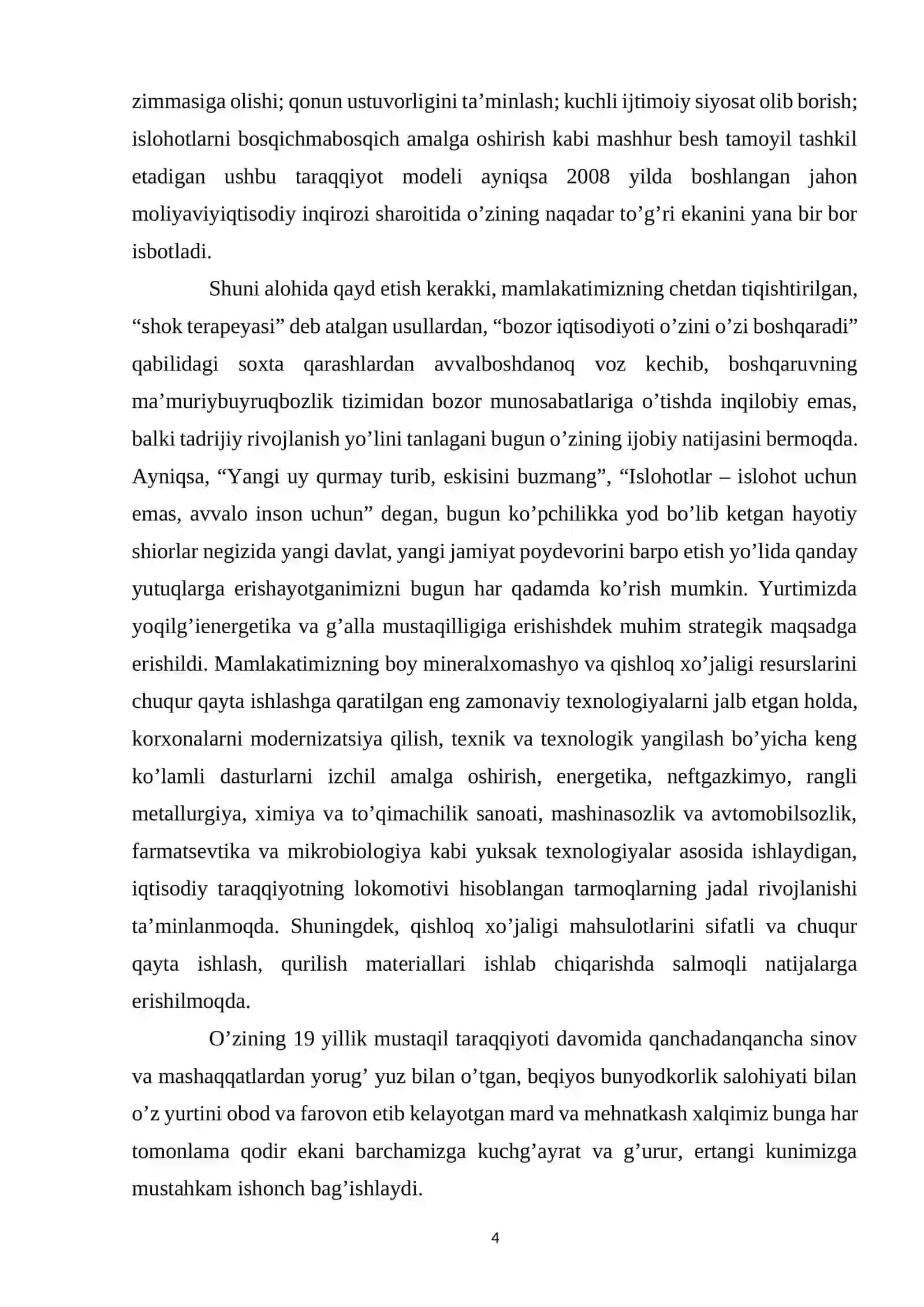 Mustaqillik yillarida amalga oshirilgan islohatlar 4