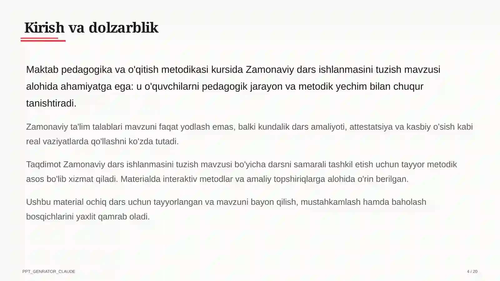 Zamonaviy dars ishlanmasini tuzish 4