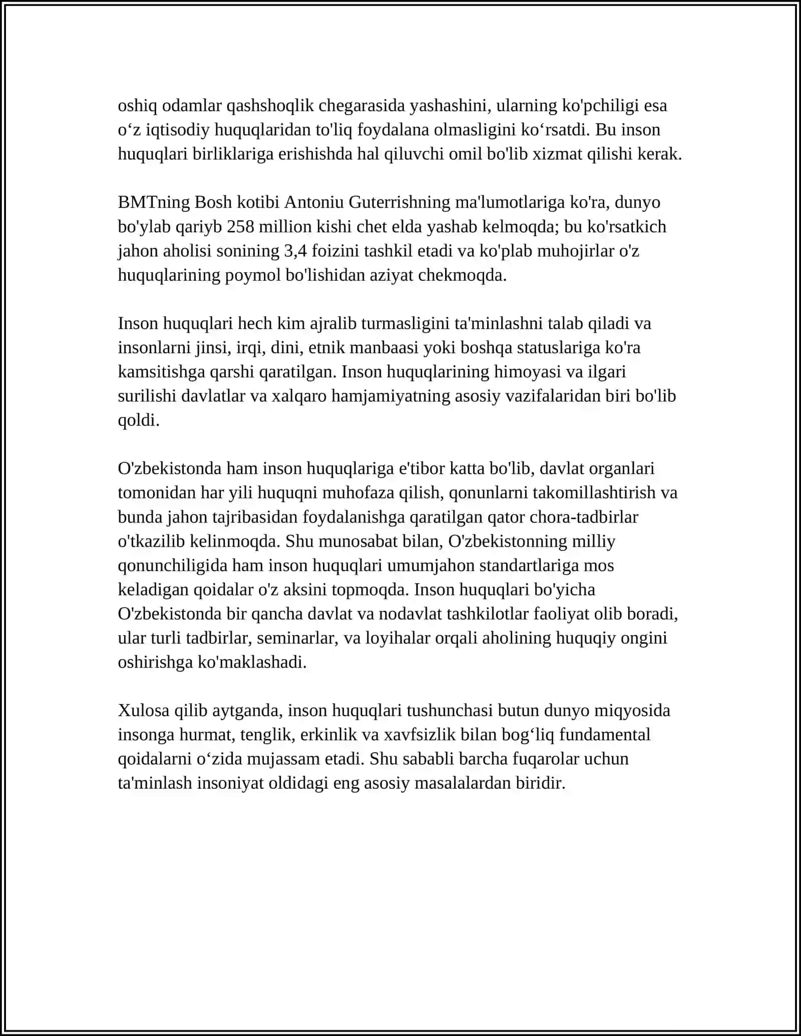 ISLOMDA INSON HUQUQ VA ERKINLIKLARINI TAʼMINLANISHINING OʻZIGA XOS JIHATLARI 4