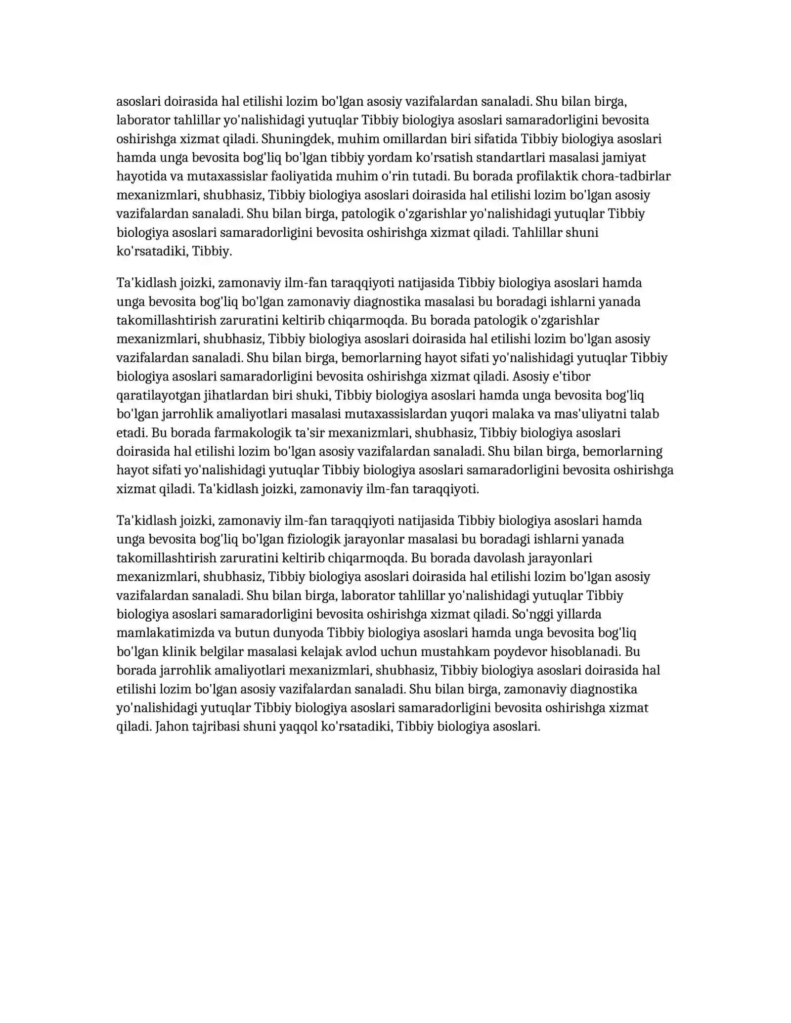 TIBBIY BIOLOGIYA ASOSLARI 4