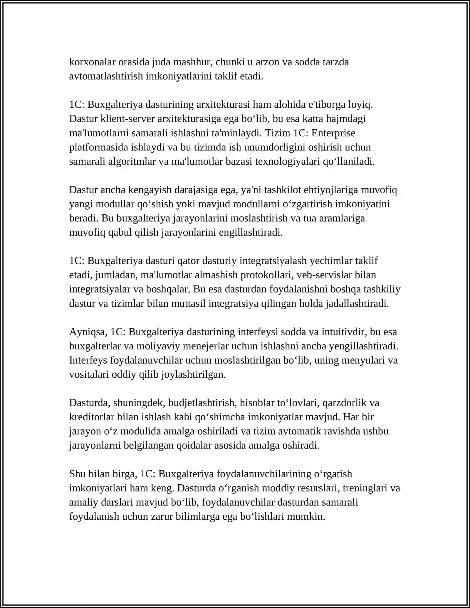 IQTISODIYOTDA FOYDALANILADIGAN DASTURIY TA'MINOTLAR 4