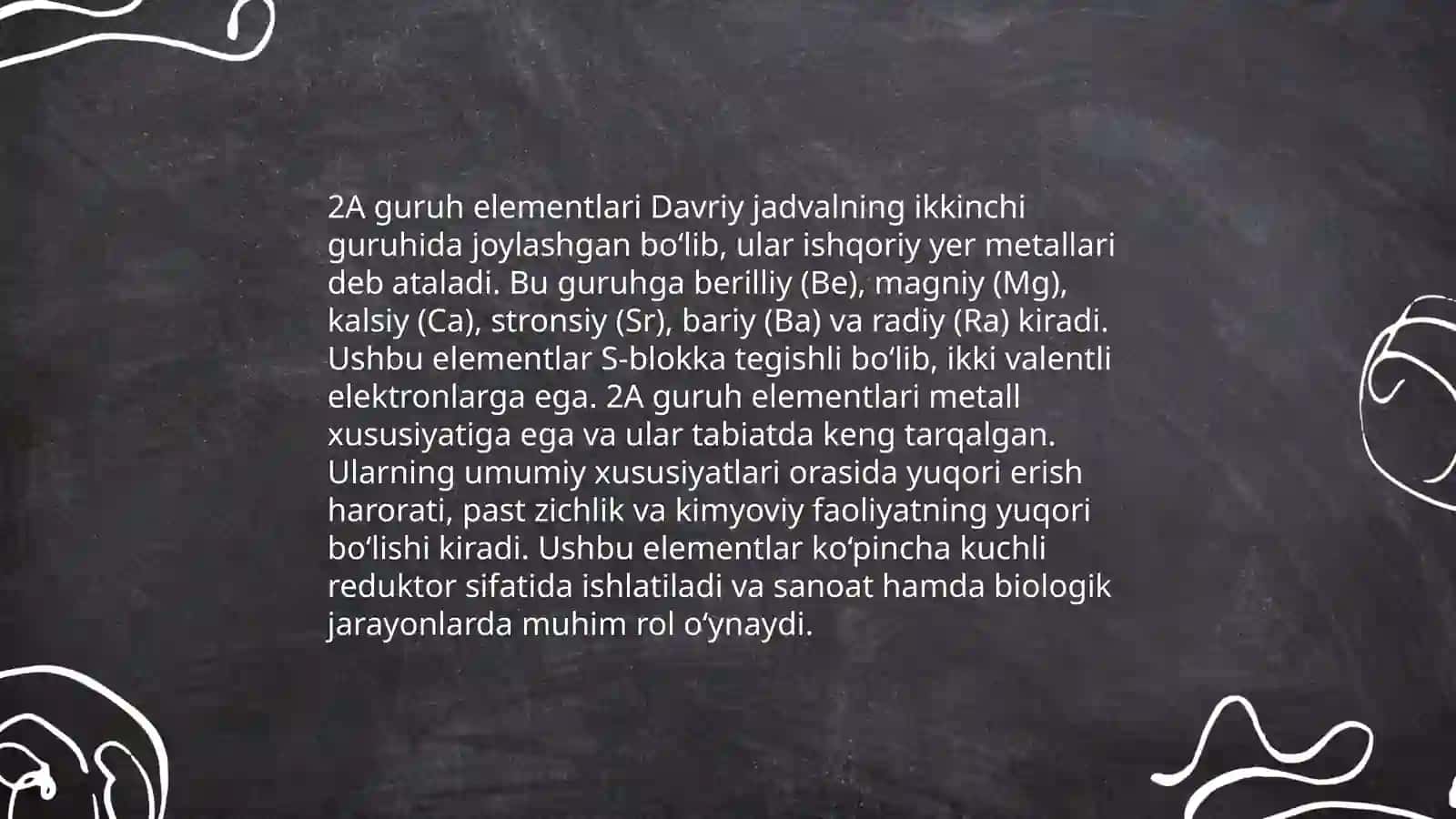 2 A guruh elementlari 4