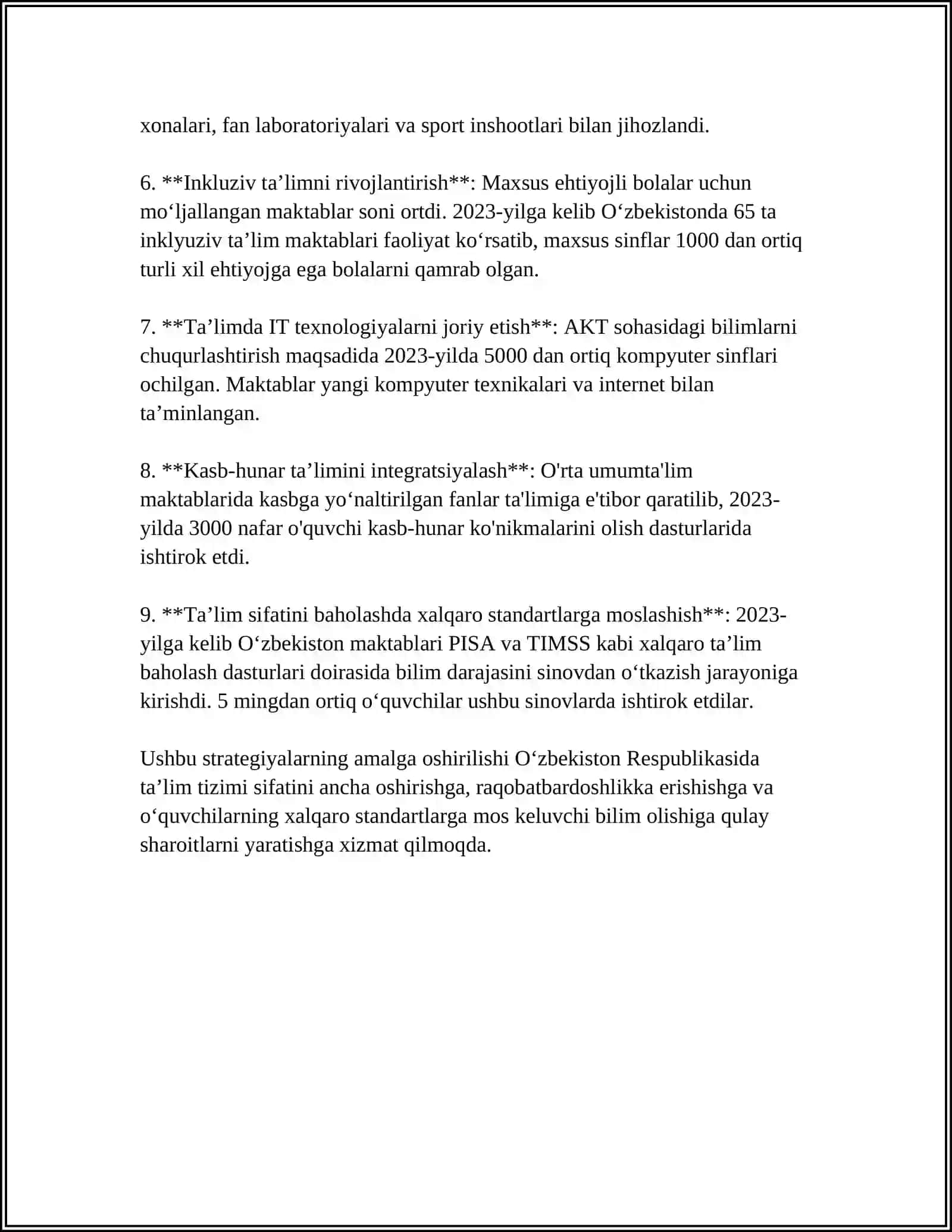 Xalq ta'limi tizimining yangi strategiyalari 4
