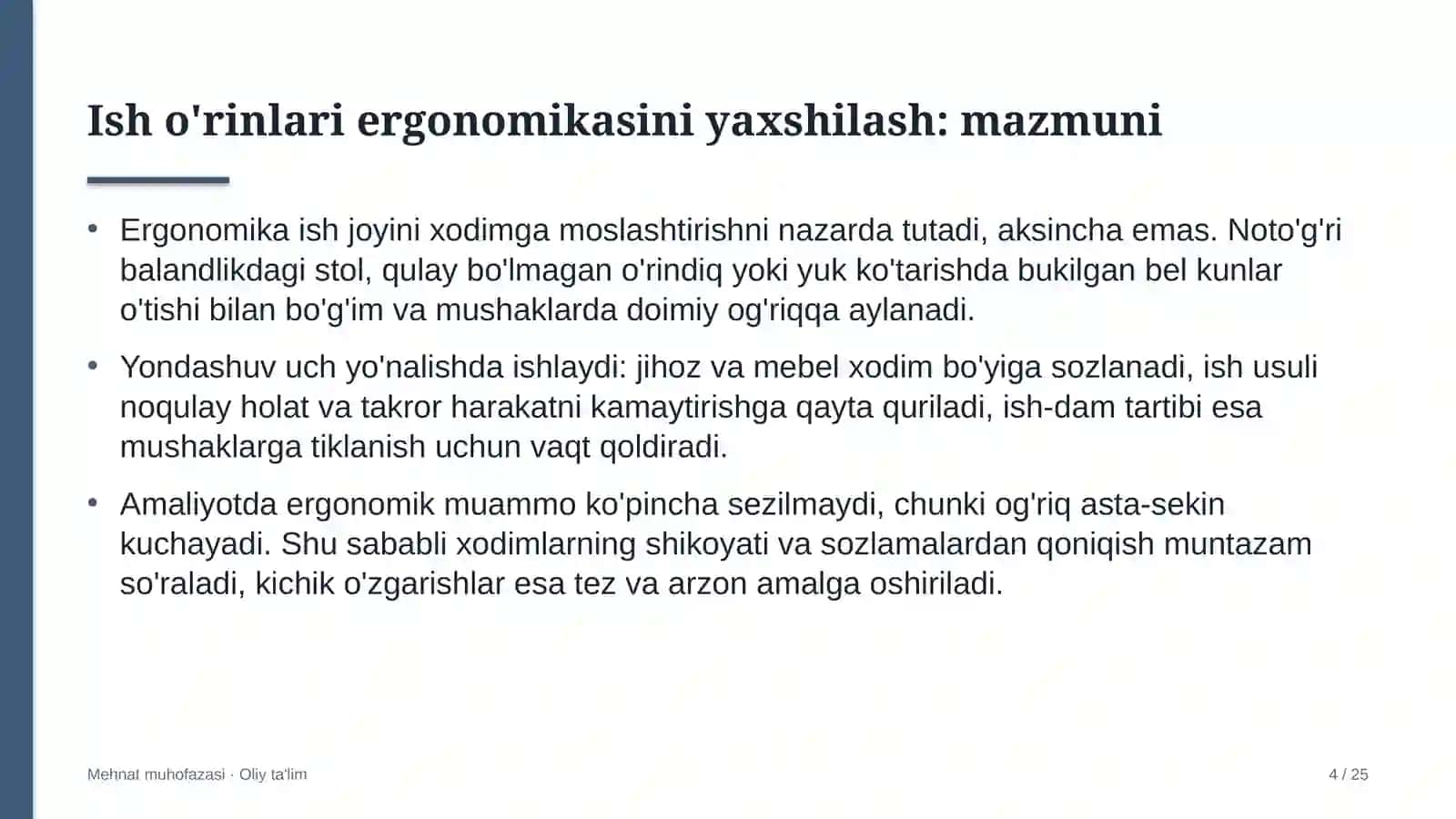 avtomobil transportida ish o'rinlari ergonomikasini yaxshilash 9301 4