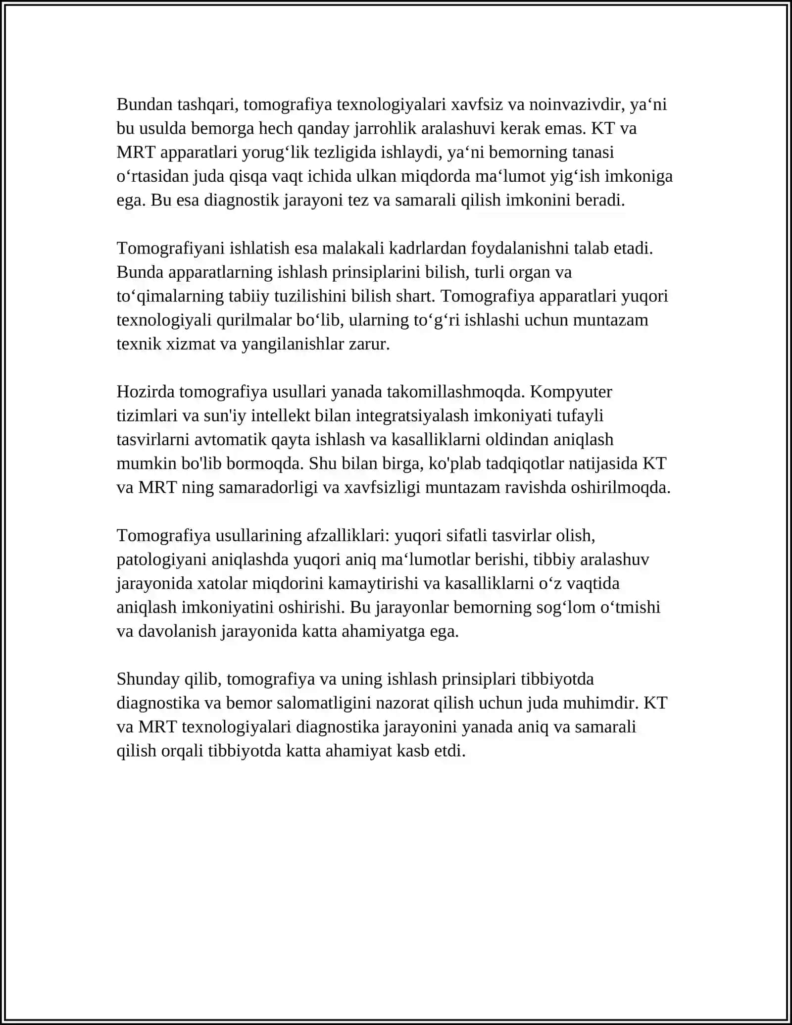 TIBBIY TOMOGRAFIYA APPARATLARINING ISHLASH PRINSIPLARI 4