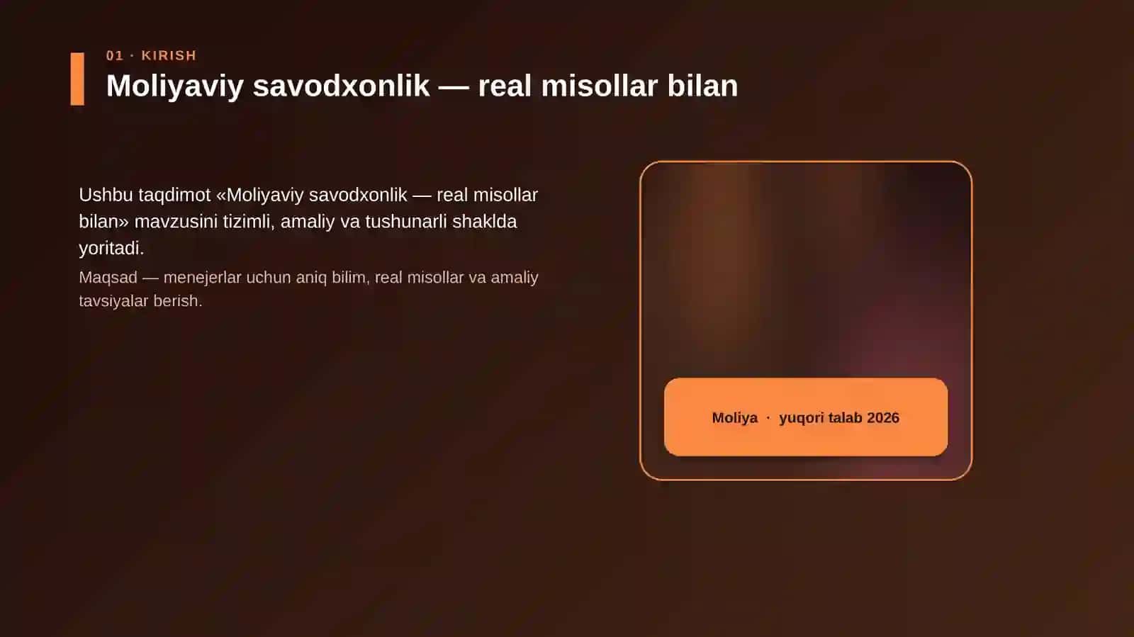 Moliyaviy savodxonlik — real misollar bilan 4