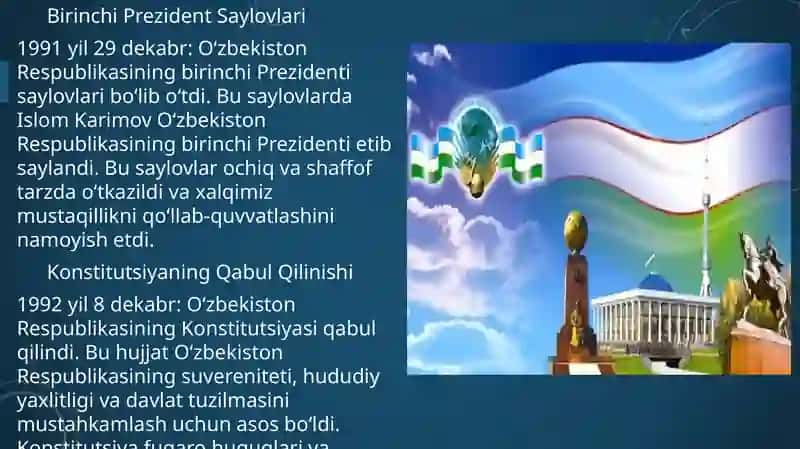 Mustaqil O‘zbekiston Respublikasining tashkil topishi 4