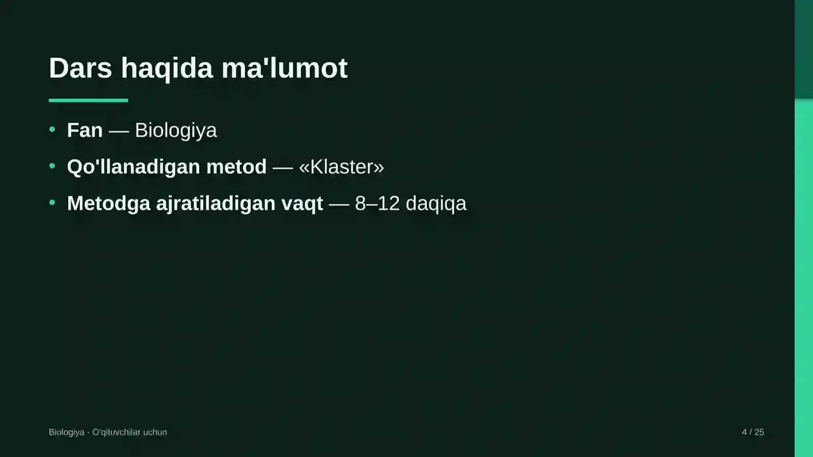 biologiya darslarida klaster metodidan foydalanish 3467 4