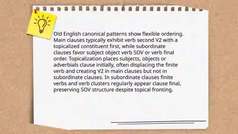 Old English syntax and vocabulary 4