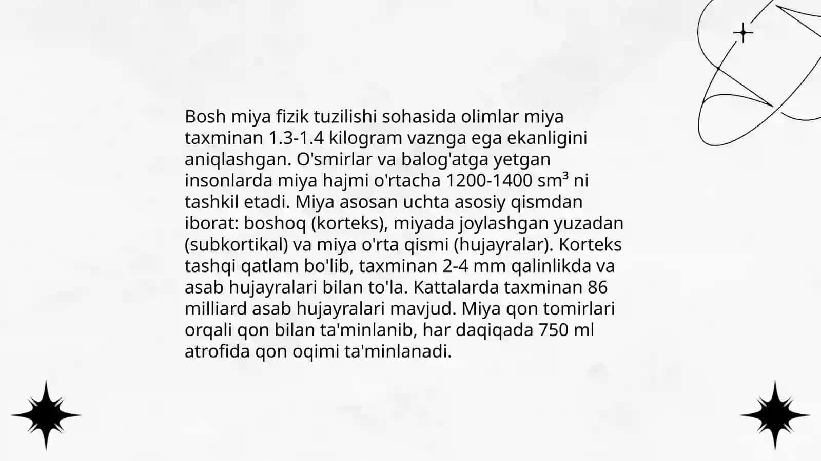 Bosh miya turli bo'limlari faoliyatini o'rganish 4