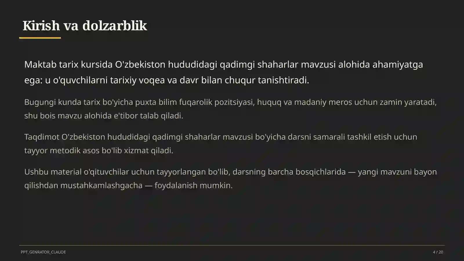 O'zbekiston hududidagi qadimgi shaharlar (5-sinf) 4