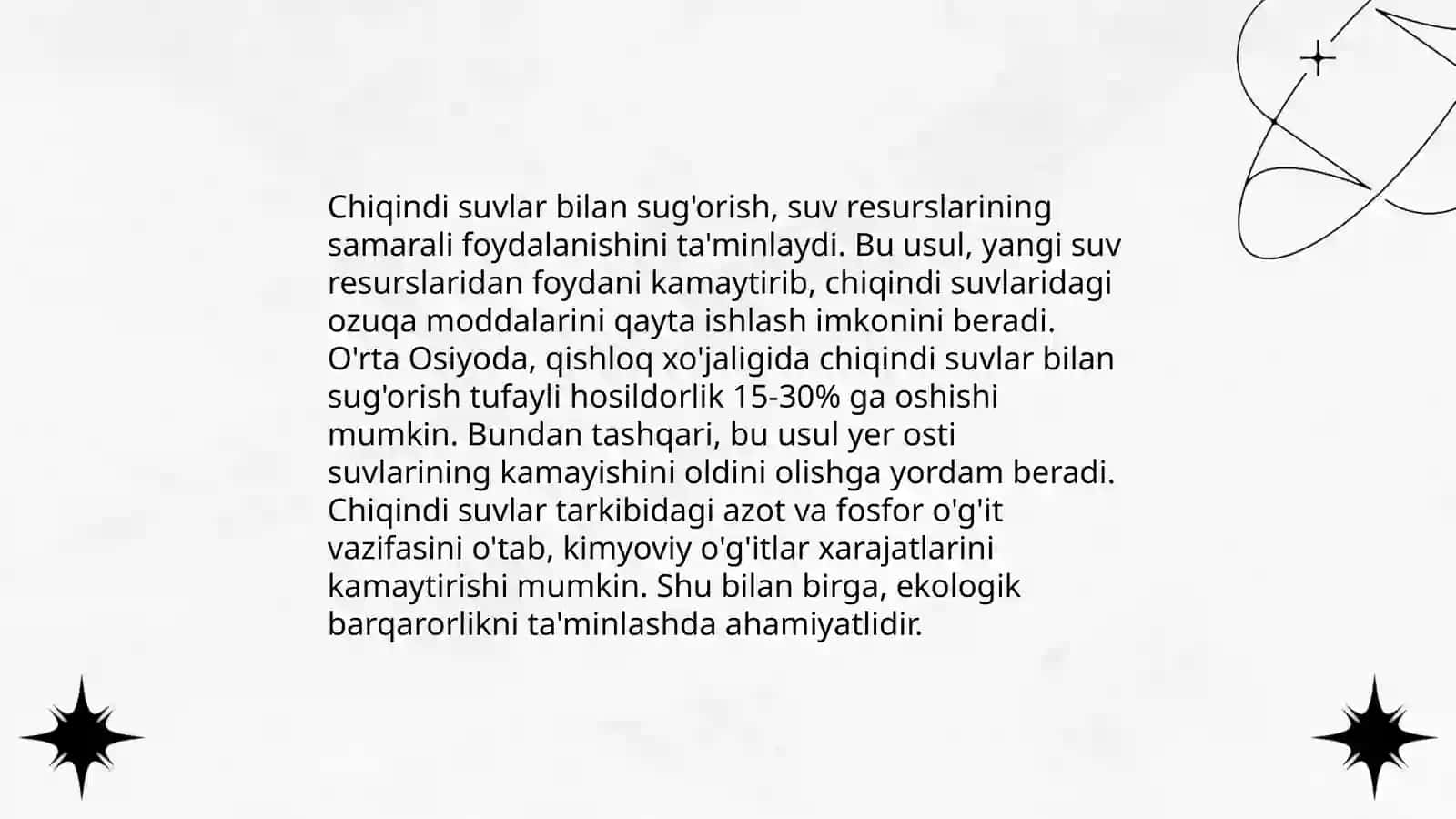 Chiqindi suvlar bilan sug'orish 4