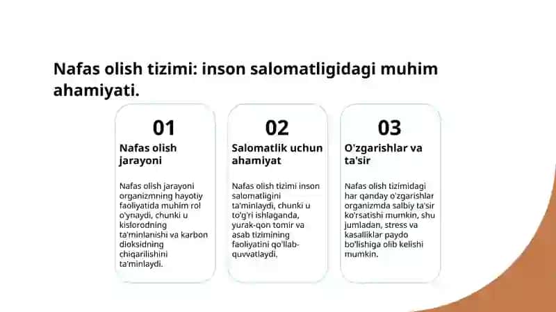 Nafas olish tizimi a'zolarining qiyosiy gistologik tavsifi 4