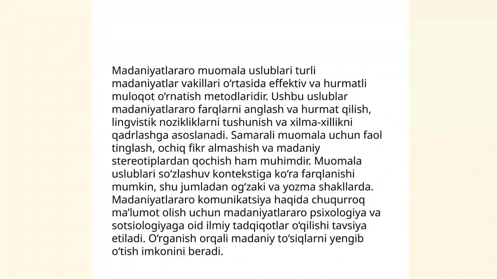 Ijtimoiy vaziyatlarda odamlarning muomala tarzlari 4