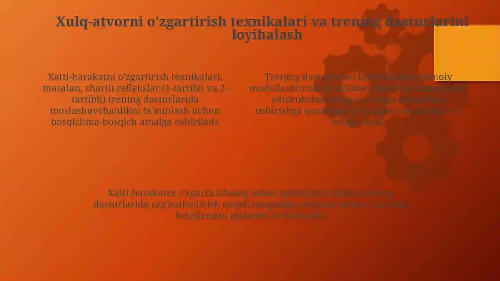 Sotsial psixologik trening nobixevioristik ananalarda 4