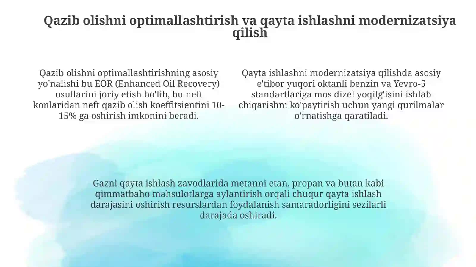 O'zbekistonneftvagazsanoatikorxonalaridaishlabchiqarishnirivojlantirishyoʻnalishlari 4