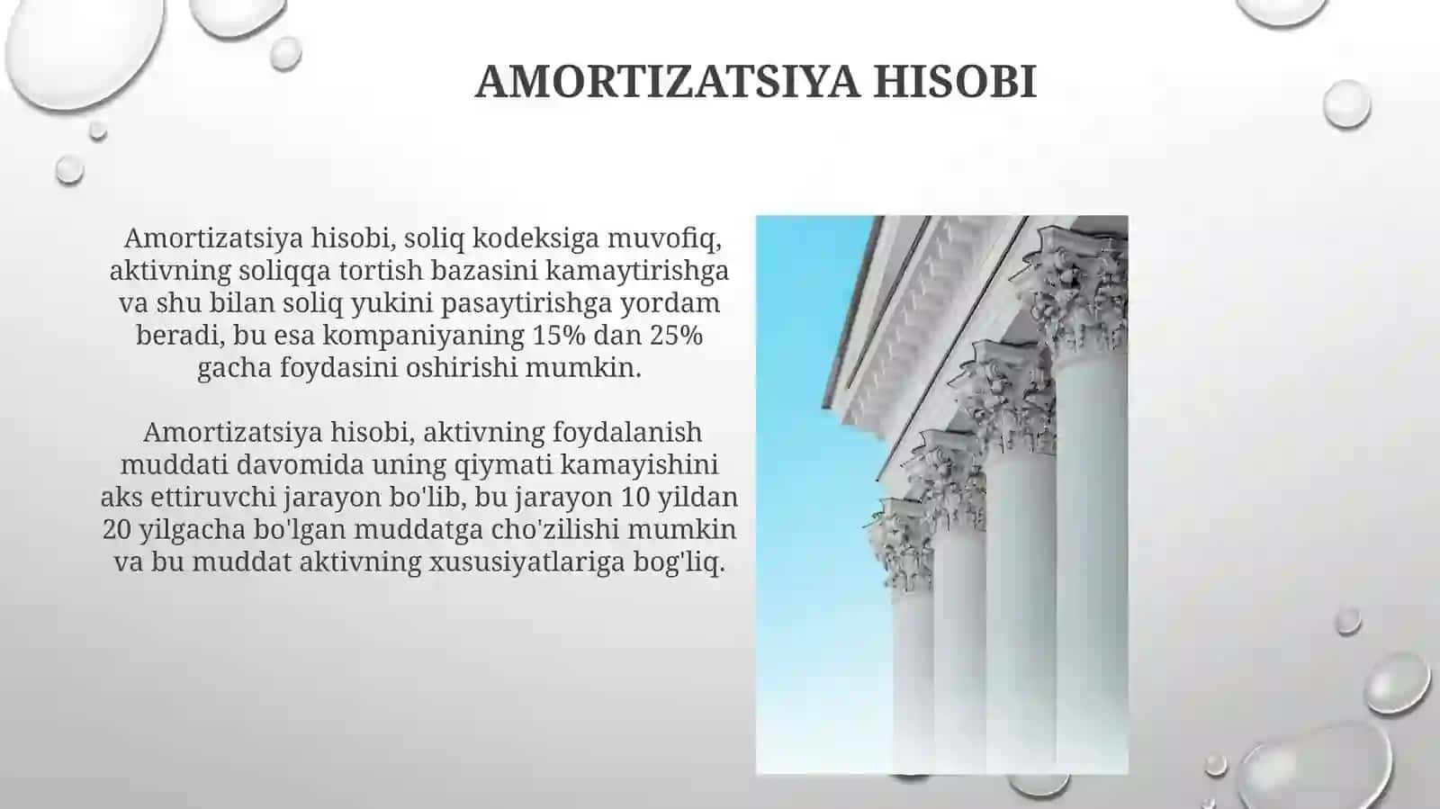 Asosiy vositalar hisobining normativ-huquqiy asoslari, turkumlanishi va baholanishi 4