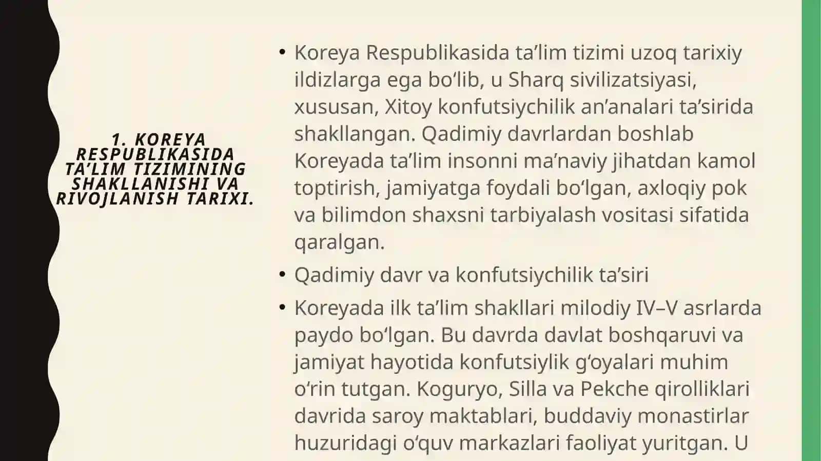 Koreya mamlakatida ta’lim tarbiya masalalarining komparativistik tahlili 4
