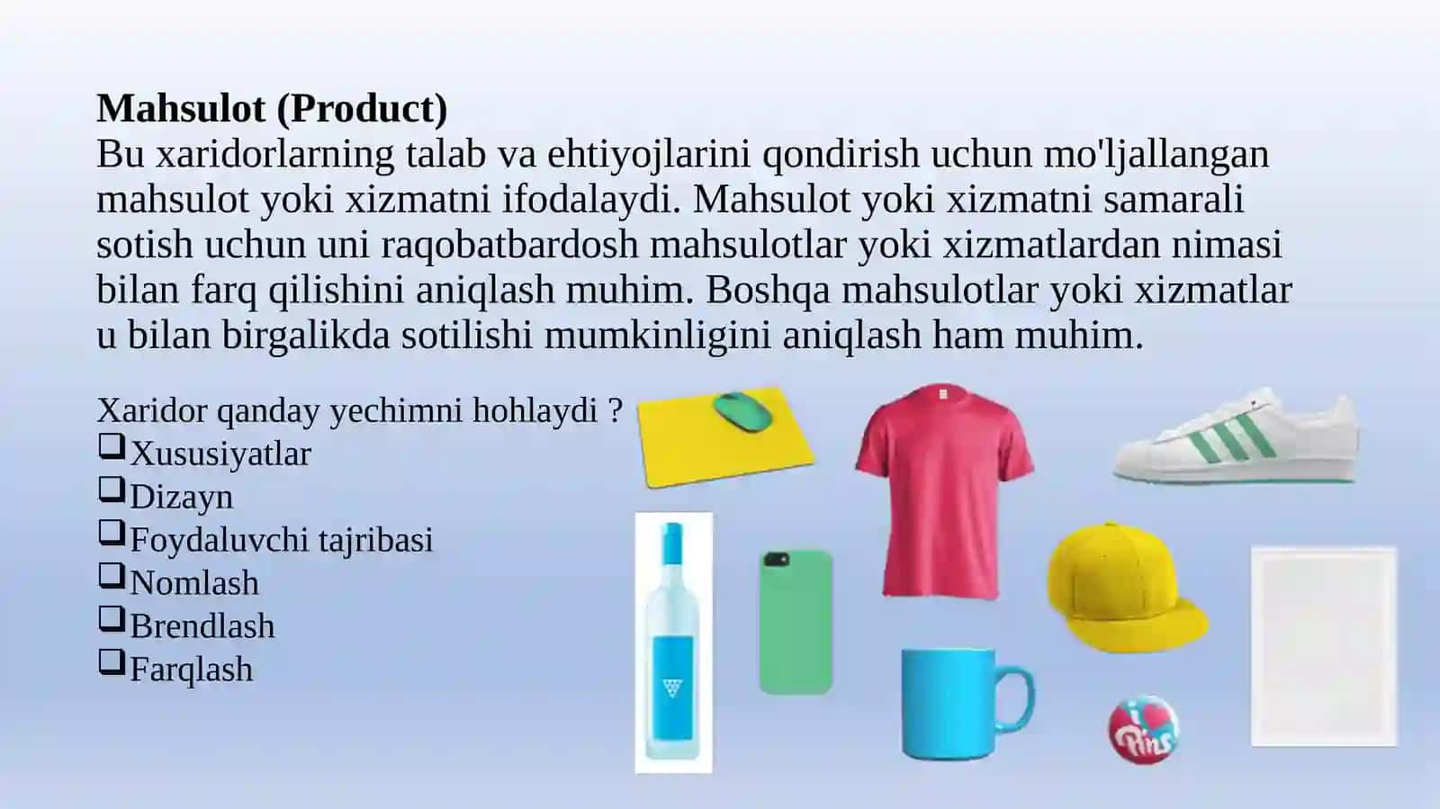5-Mavzu: Marketing tizimida tovar siyosati 4